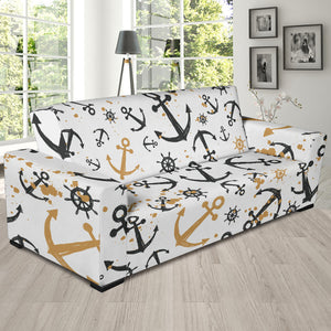 Anchors Rudders Pattern Sofa Slipcover