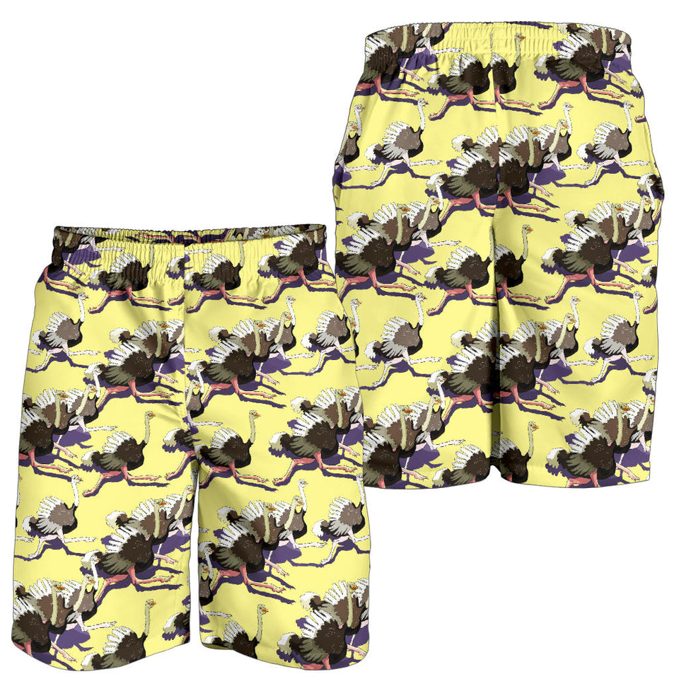 Ostrich Pattern Print Design 04 Men Shorts