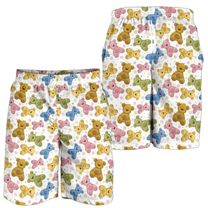 Teddy Bear Pattern Print Design 01 Men Shorts