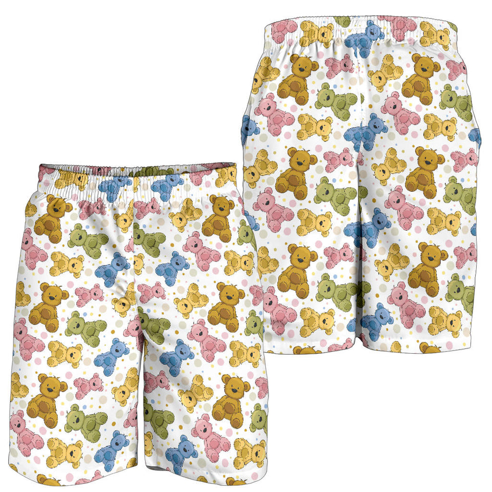 Teddy Bear Pattern Print Design 01 Men Shorts