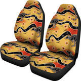 Kangaroo Australian Aboriginal Art Pattern Universal Fit Car Seat Covers