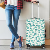 Green Ginkgo Leaves Pattern Cabin Suitcases Luggages