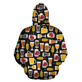 Beer Type Pattern Zip Up Hoodie