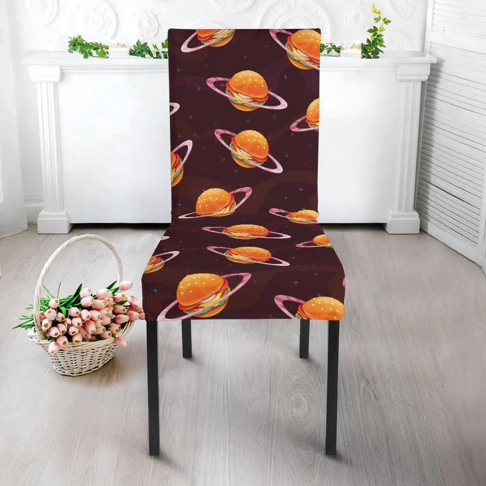 Hamburger Pattern Print Design 05 Dining Chair Slipcover