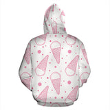 Hand Drawn Ice Cream Pattern Men Women Pullover Hoodie