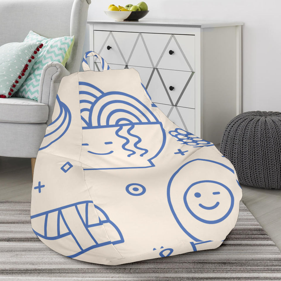 Cute Sushi Icon Pattern Bean Bag Cover