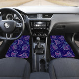 Cute Owls Pattern Boho Style Ornament Front And Back Car Mats