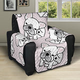 Cute french bulldog pattern Recliner Cover Protector