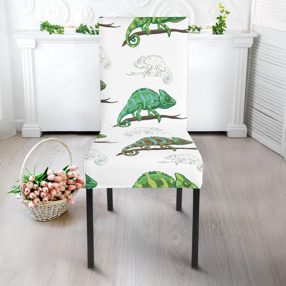 Chameleon Lizard Pattern Dining Chair Slipcover