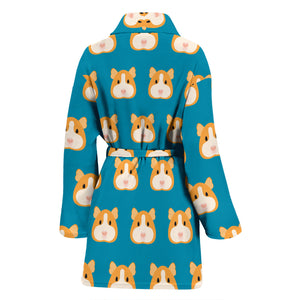 Guinea Pig Pattern Print Design 03 Women's Bathrobe