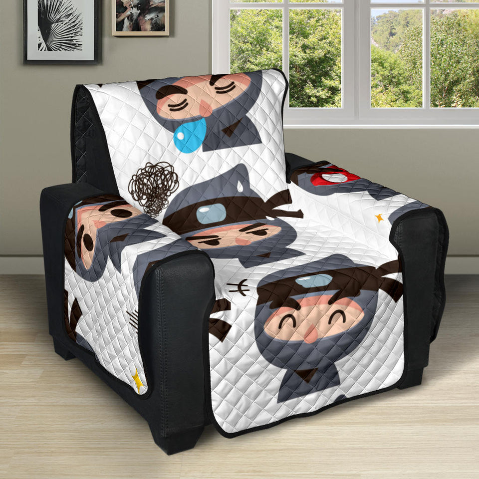 Cute ninja design pattern Recliner Cover Protector