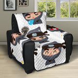 Cute ninja design pattern Recliner Cover Protector