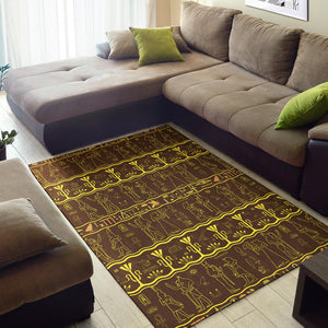 Egypt Hieroglyphics Pattern Print Design 03 Area Rug