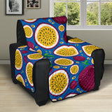 Passion fruit blue background Recliner Cover Protector