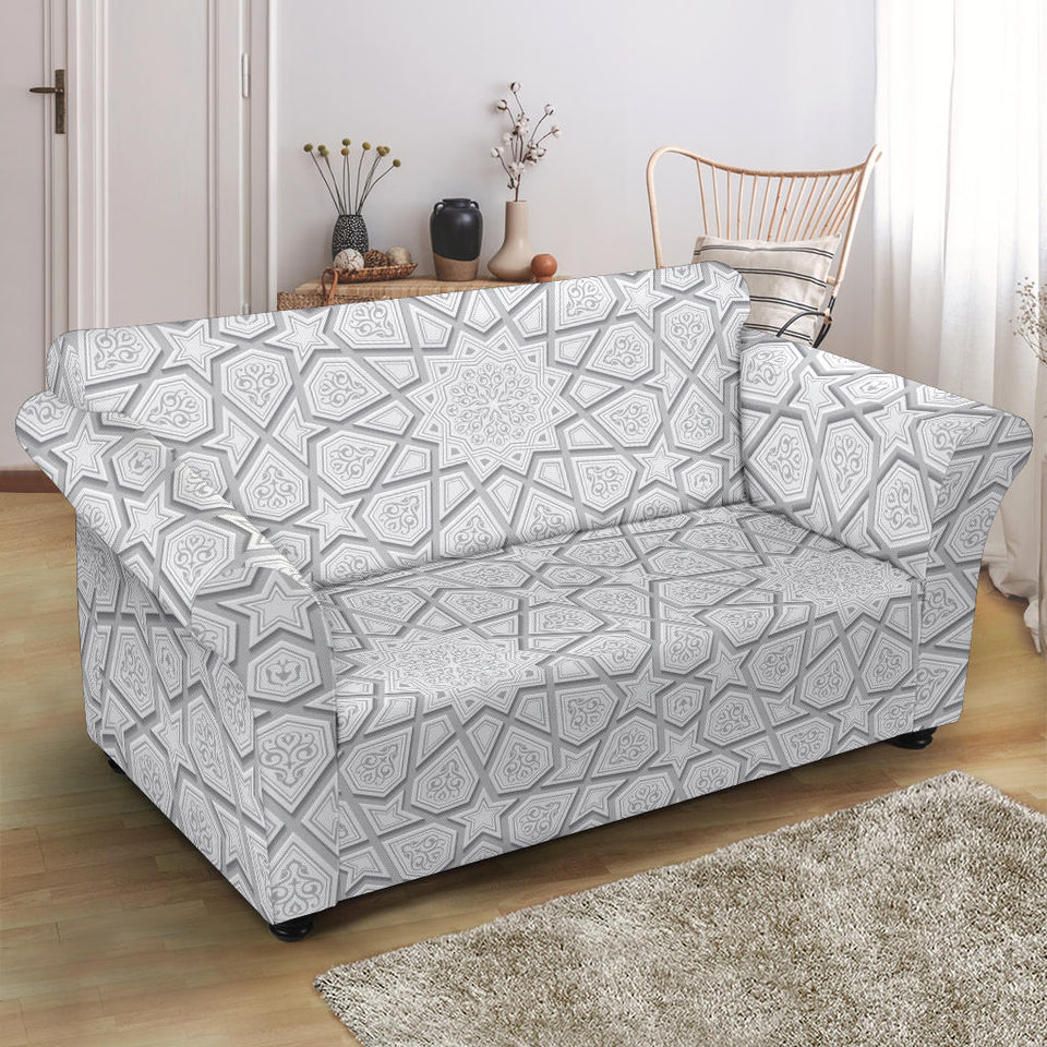 Arabic Star Pattern Loveseat Couch Slipcover