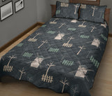 windmill tree pattern Quilt Bed Set