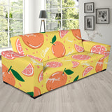 Grapefruit Yellow Background Sofa Slipcover