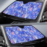 White Bengal Tigers Pattern Car Sun Shade