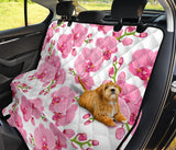 Pink Purple Orchid Pattern Background Dog Car Seat Covers