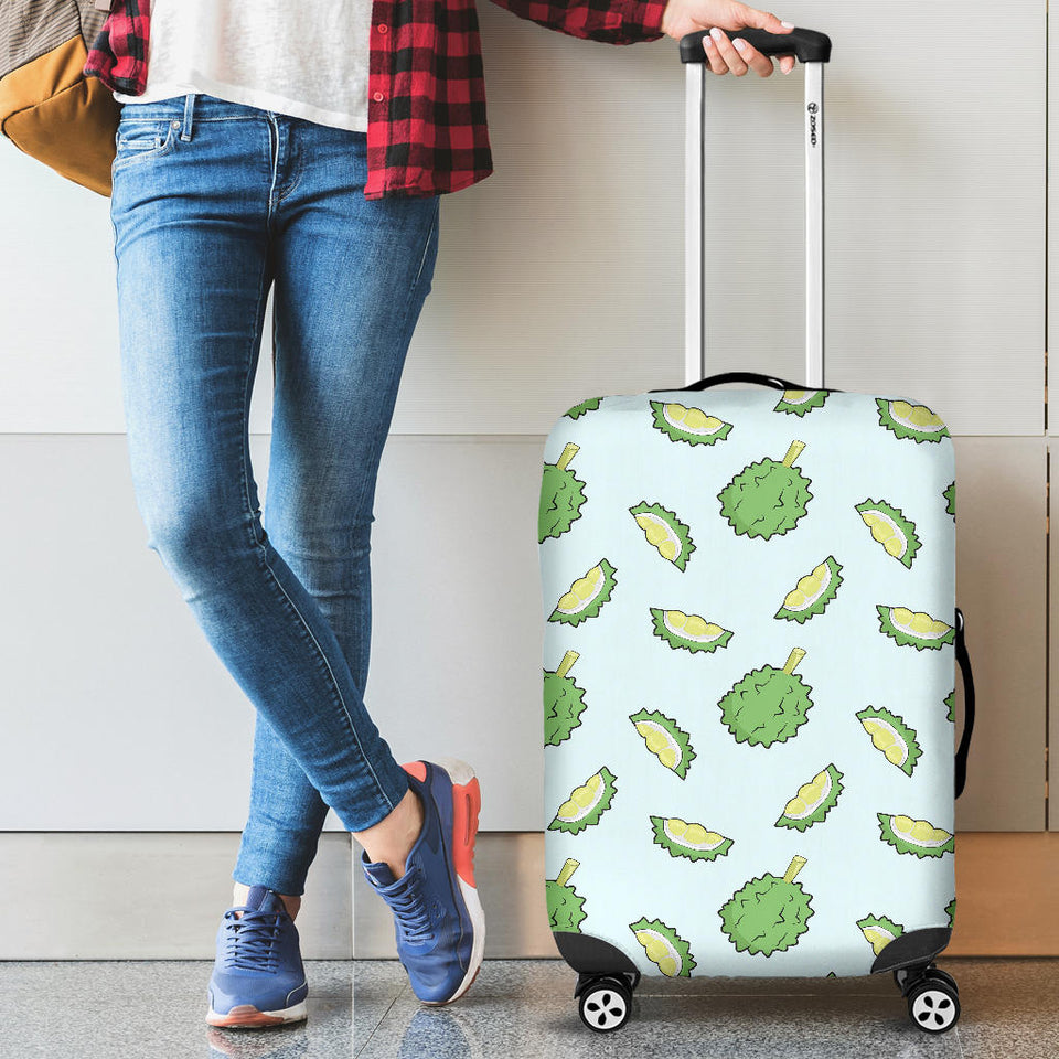 Durian Pattern Blue Background Luggage Covers