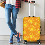 Sun Orange Background Cabin Suitcases Luggages
