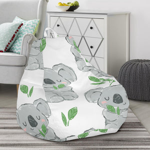 Hand Drawn Koala Leaves Pattern Bean Bag Cover