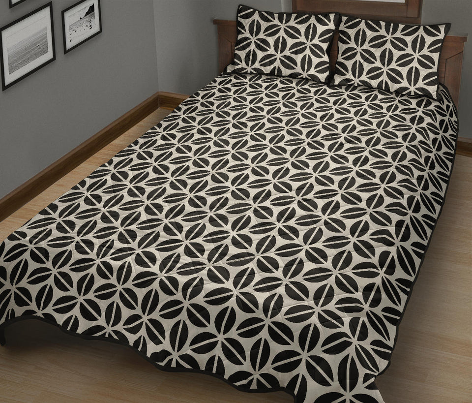 Coffee bean abstract modern pattern Quilt Bed Set