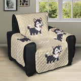 Cute Siberian Husky Recliner Cover Protector