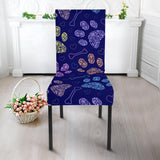 Dog Paws Pattern Print Design 02 Dining Chair Slipcover