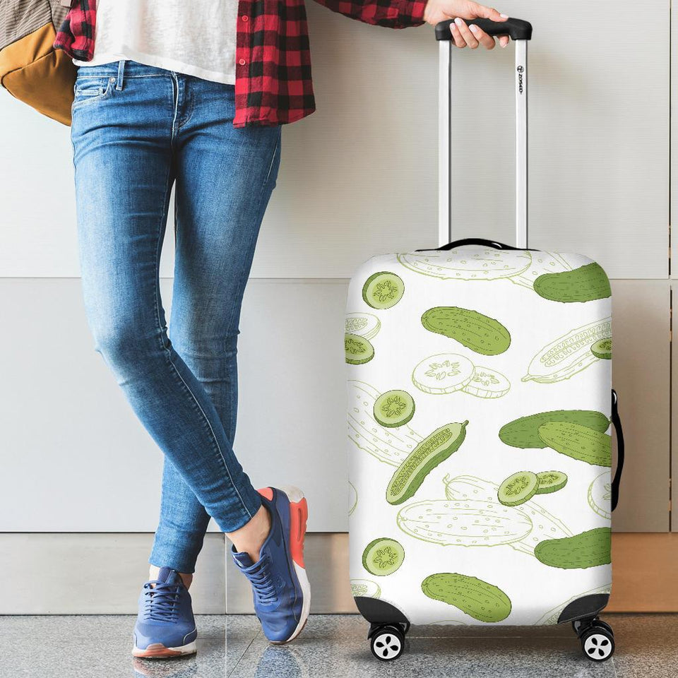 Cucumber Sketch Pattern Cabin Suitcases Luggages