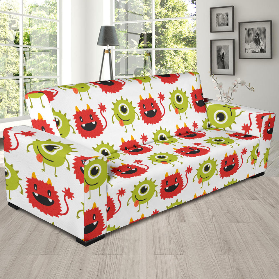 Alien Pattern Print Design 05 Sofa Slipcover