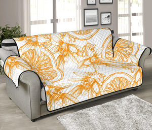 hand drawn orange fruit pattern Sofa Cover Protector