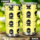 Cute Ninja Yellow Background Tumbler