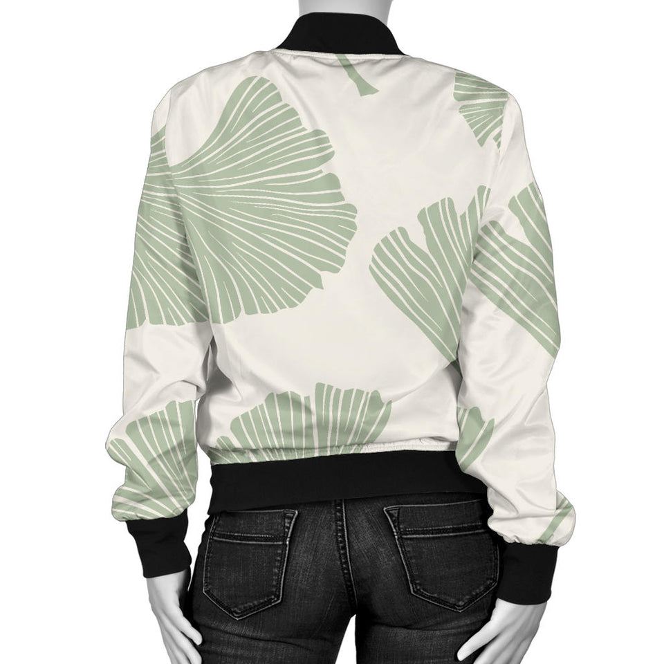 Ginkgo Leaves Pattern Women'S Bomber Jacket