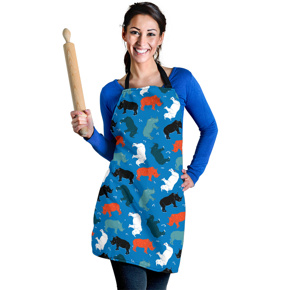 Colorful Rhino Pattern Adjustable Apron