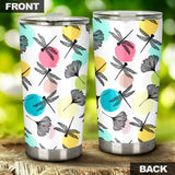 Dragonflies Ginkgo Leaves Pattern Tumbler