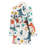 Cute Crocodile Pattern Women'S Bathrobe