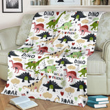 Cute Dinosaurs Pattern Premium Blanket
