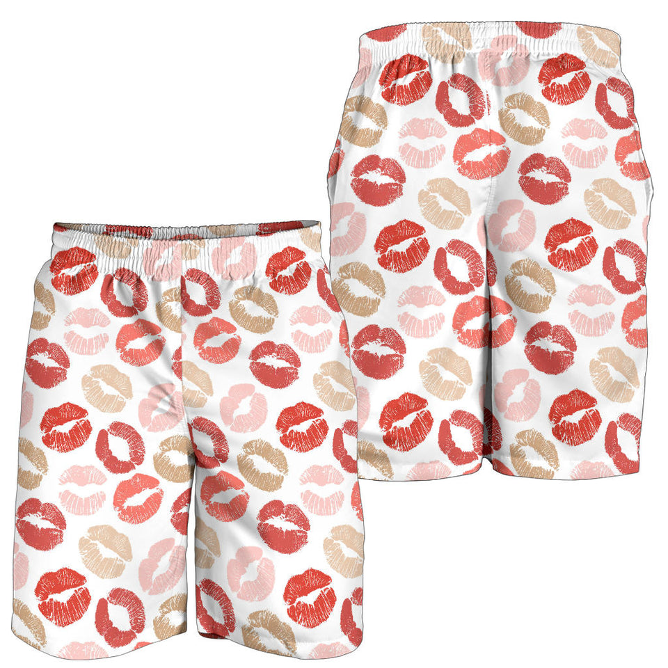Lips Pattern Print Design 04 Men Shorts
