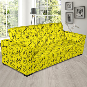 Duck Toy Pattern Print Design 02 Sofa Slipcover
