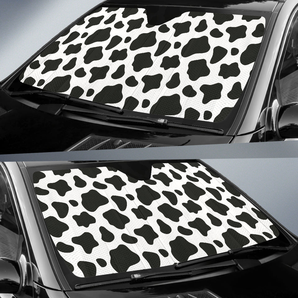 Cow Skin Pattern Car Sun Shade