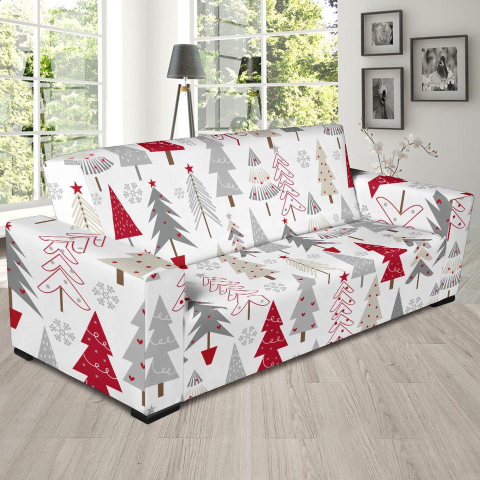 Cute Christmas Tree Pattern Sofa Slipcover