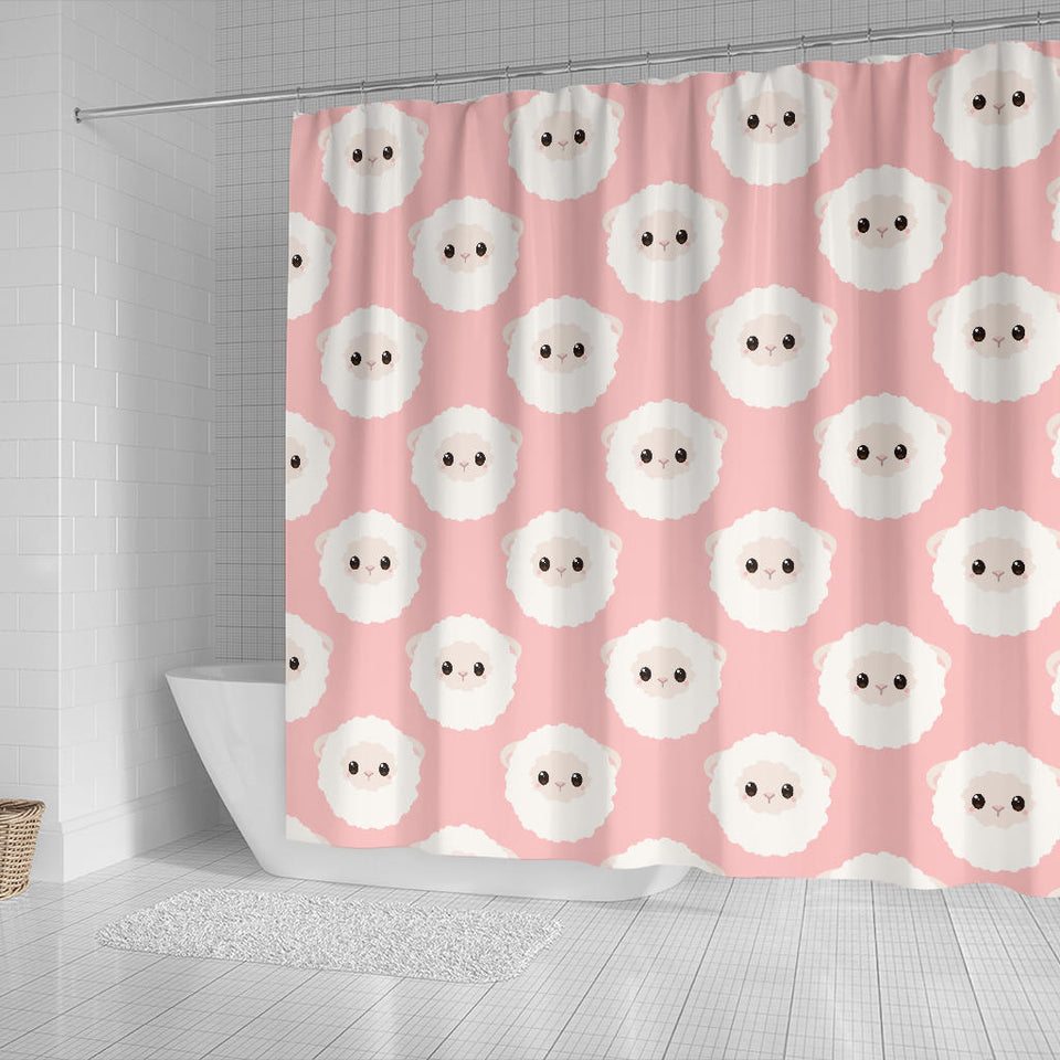 Cute Sheep Pattern Shower Curtain Fulfilled In US