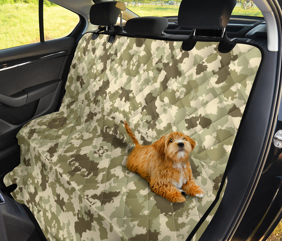 Light Green Camo Camouflage Pattern Dog Car Seat Covers