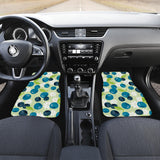 Blueberry Flower Pattern Front And Back Car Mats
