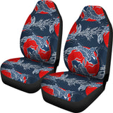 Koi Fish Carp Fishs Hand Drawn Japanese Art Universal Fit Car Seat Covers