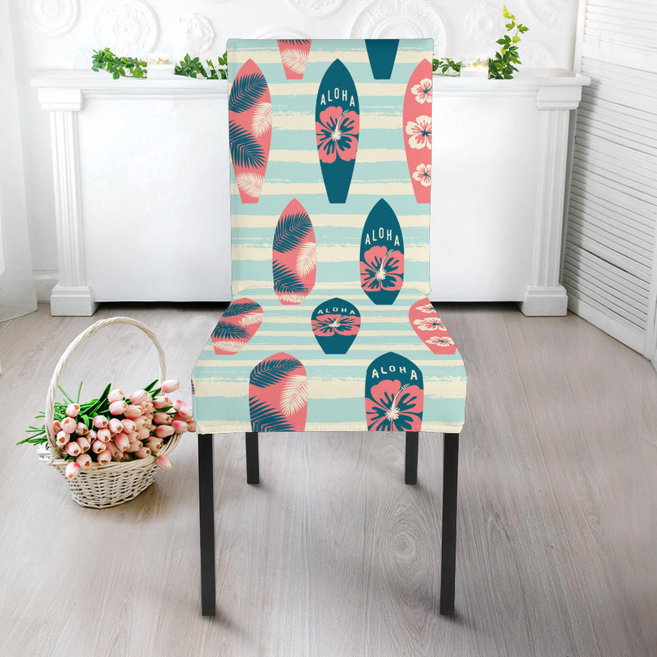 Surfboard Pattern Print Design 02 Dining Chair Slipcover