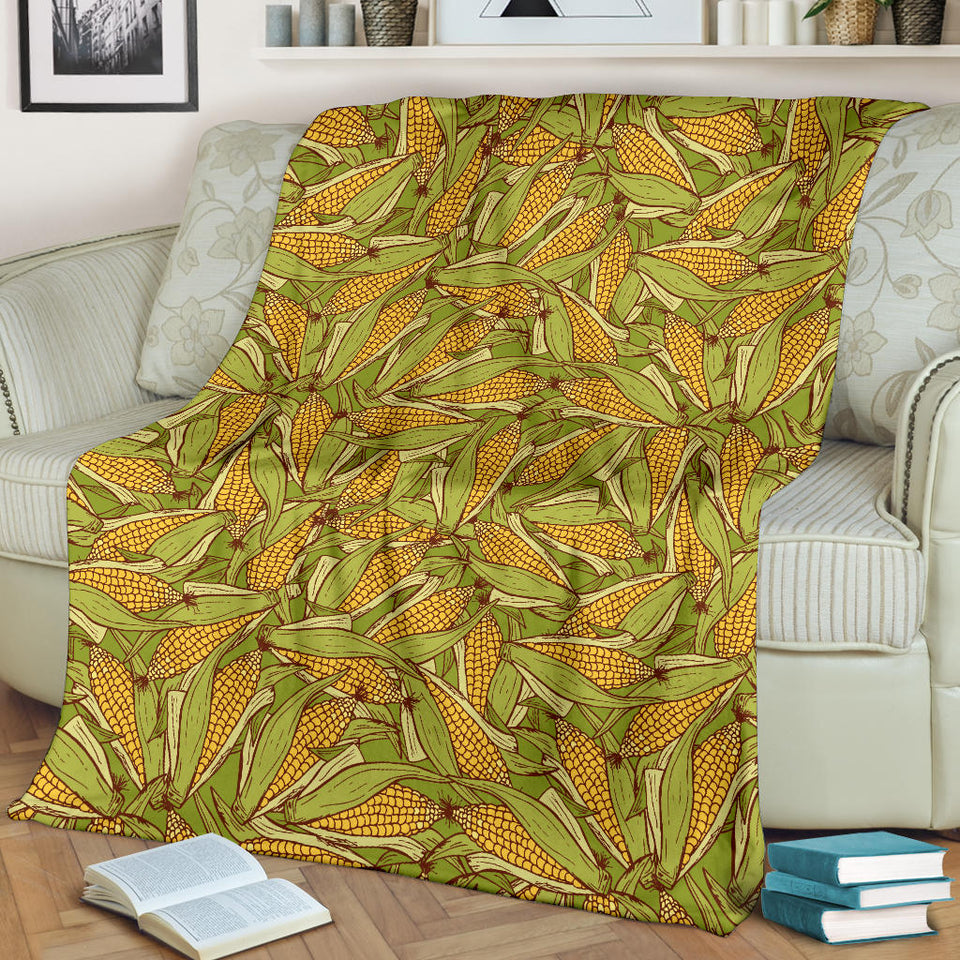 Corn Pattern Print Design 01 Premium Blanket