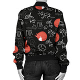 Fox Sleeping Fox Pattern Women'S Bomber Jacket
