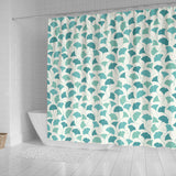 Green Ginkgo Leaves Pattern Shower Curtain Fulfilled In US